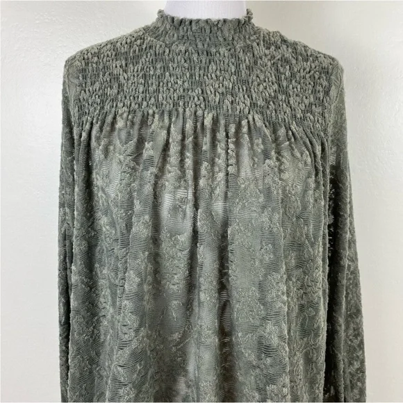 Anthropologie Deletta Amanna
Lace Peasant Olive Green Blouse Top Small - Picture 3 of 11